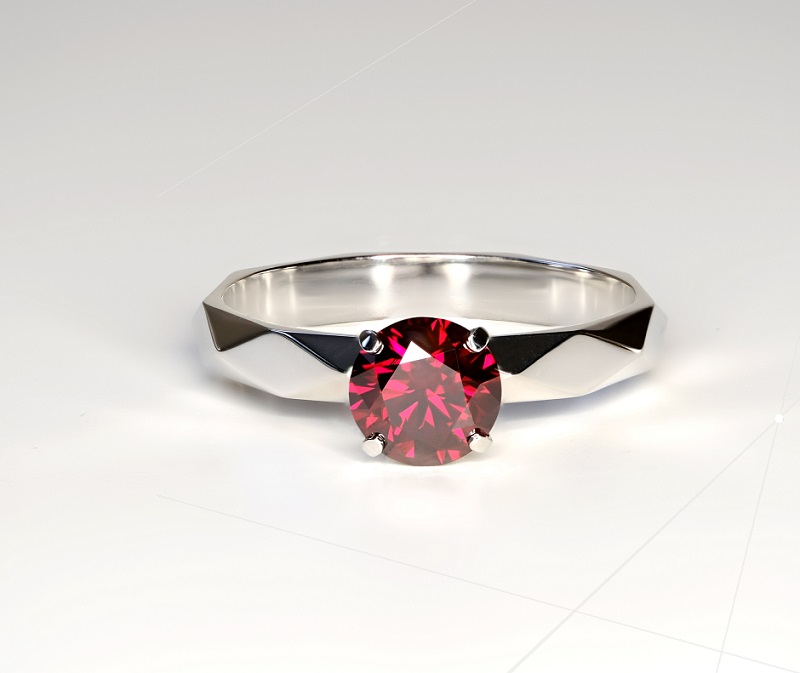 Кольцо с выращенным бриллиантом 0.880 ct | Фото 2