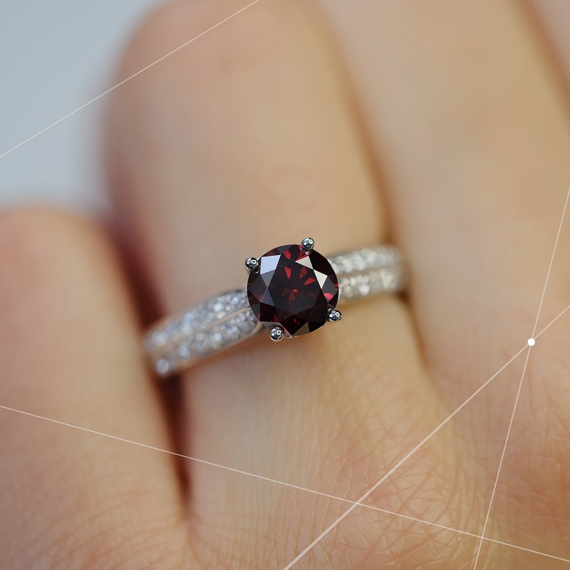 Кольцо с выращенными бриллиантами 1.439 ct | Фото 3