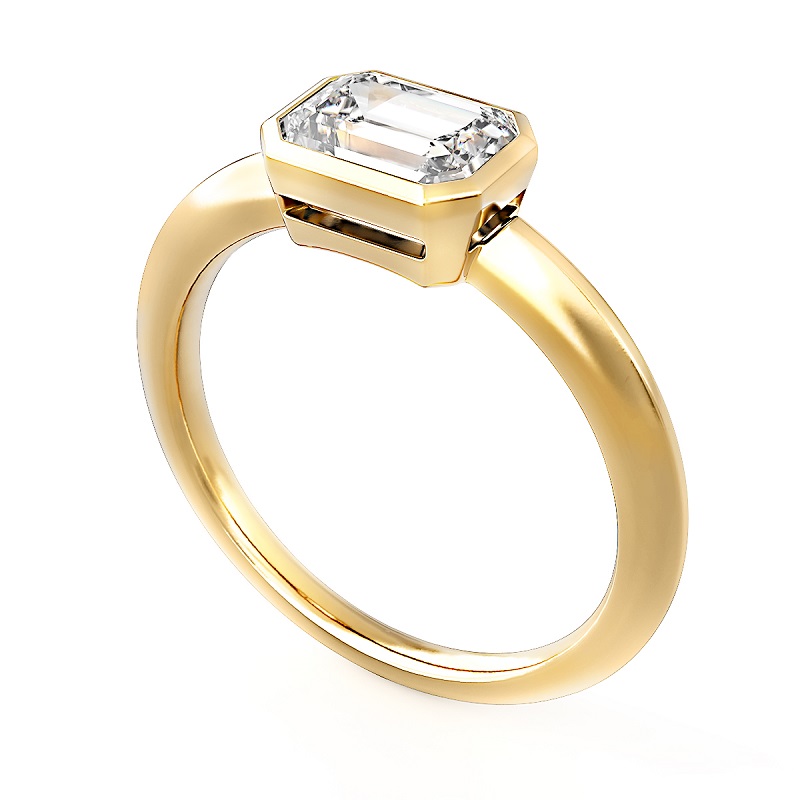 Кольцо с выращенным бриллиантом 1.300 ct