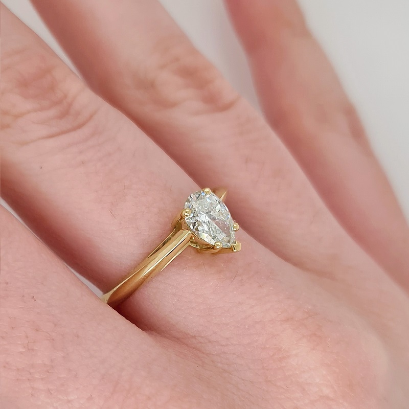Кольцо с выращенным бриллиантом 0.740 ct | Фото 3