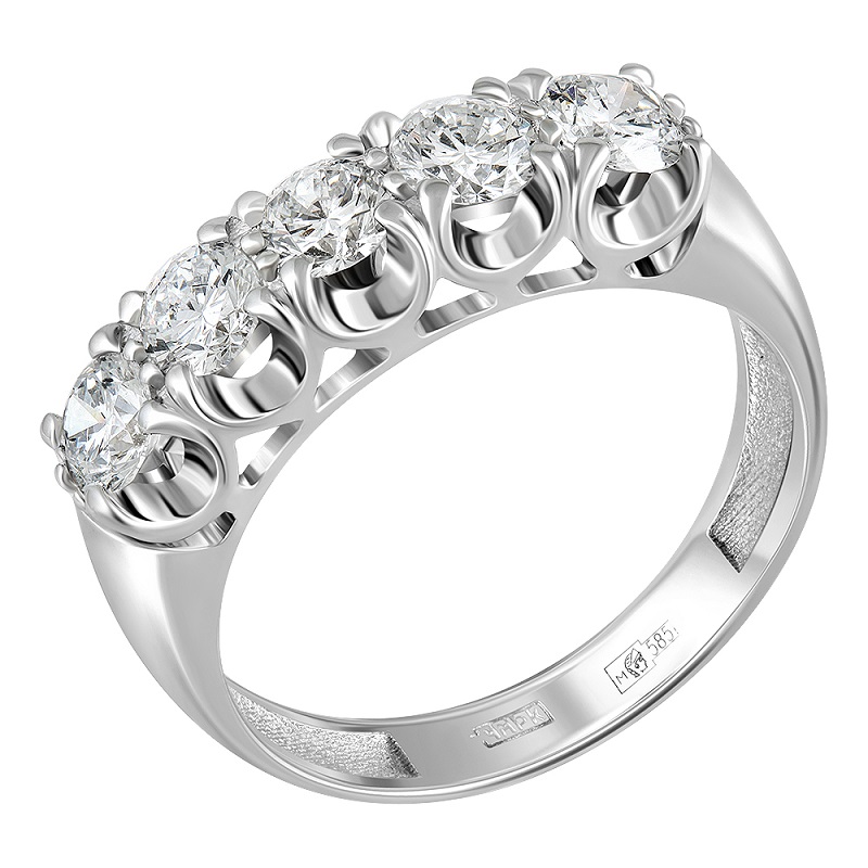 Кольцо с выращенными бриллиантами 1.149 ct