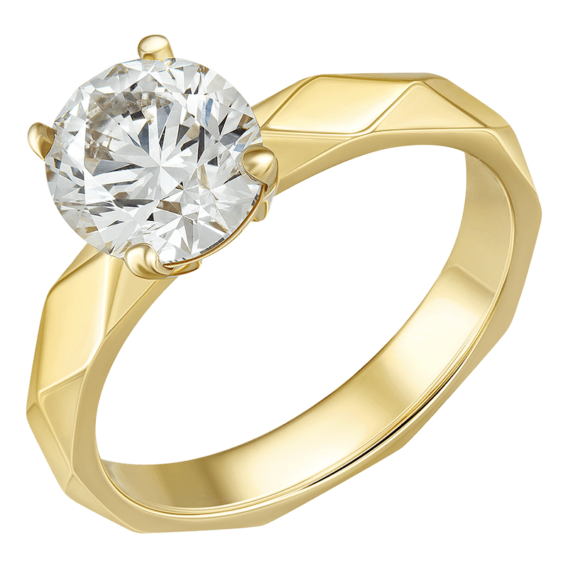 Кольцо с выращенным бриллиантом 1.230 ct