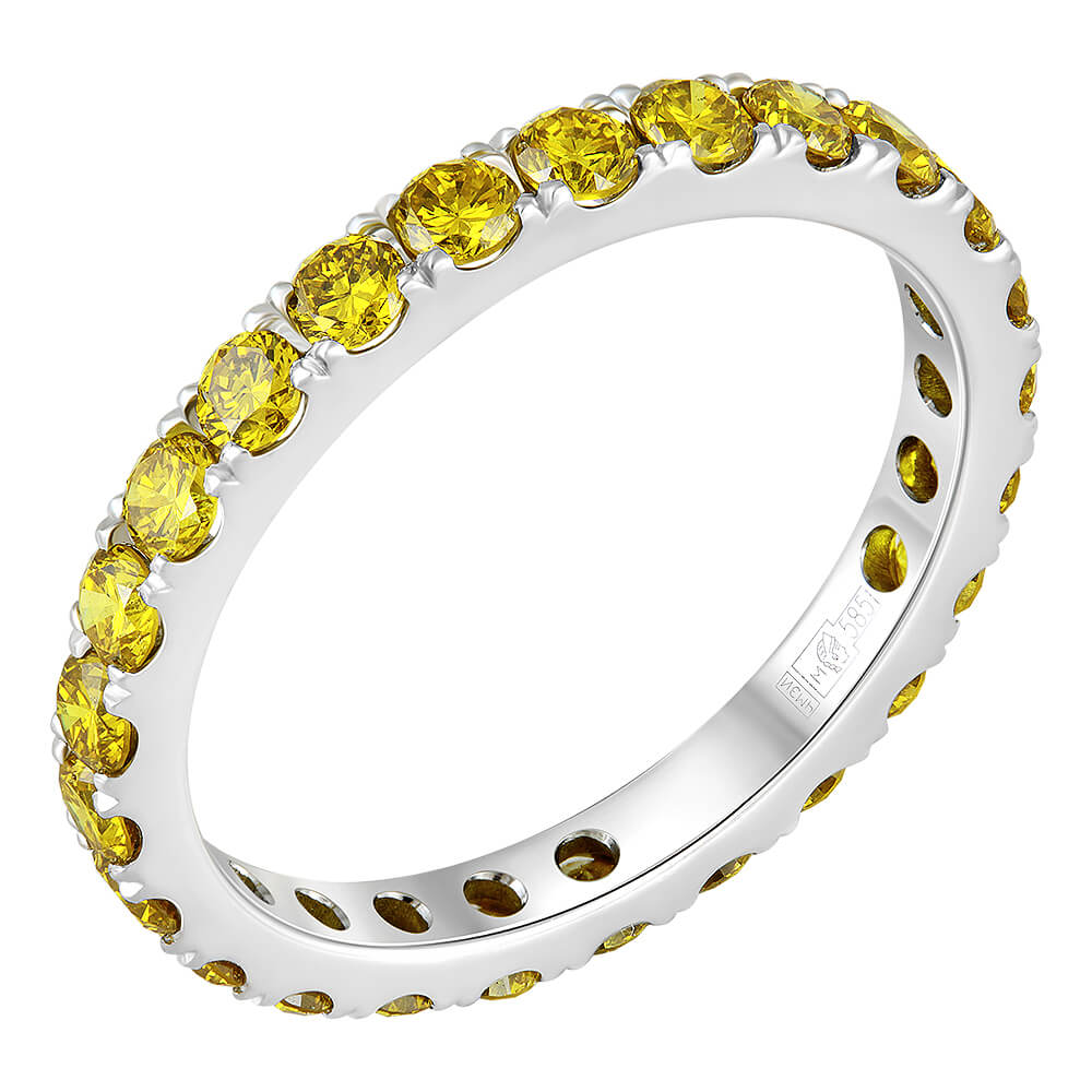 Кольцо с выращенными бриллиантами 1.183 ct
