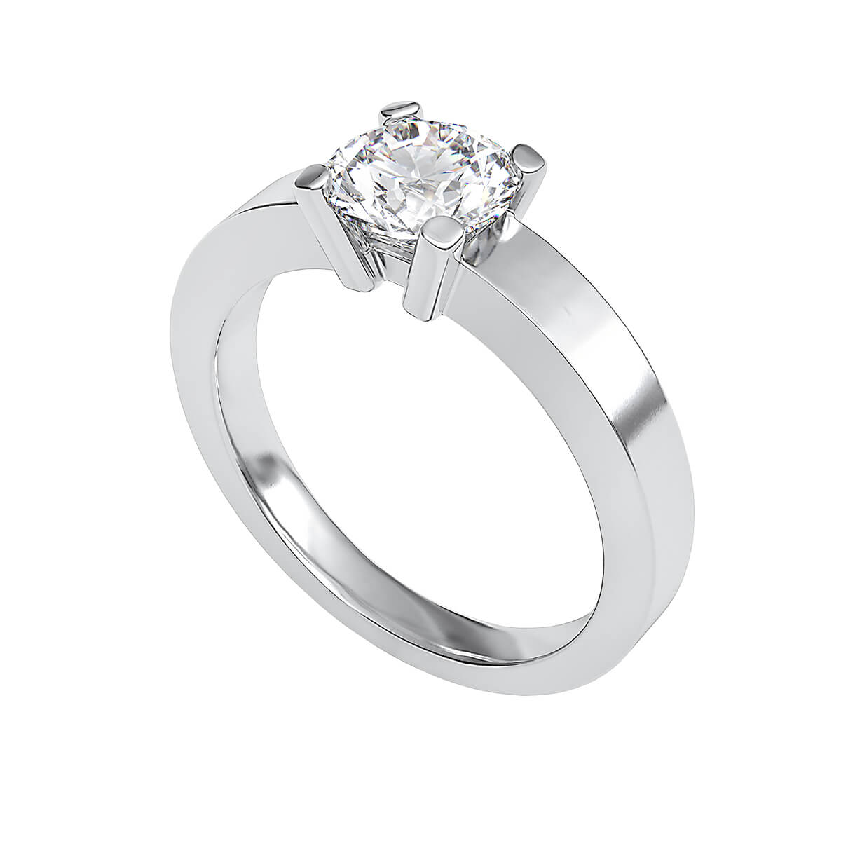 Кольцо с выращенным бриллиантом 1.455 ct
