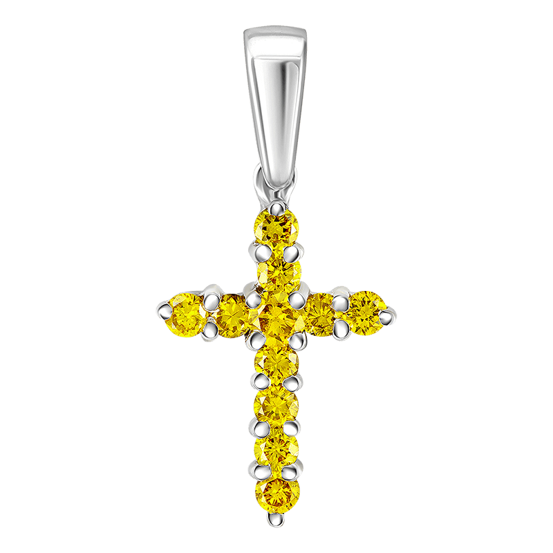 Крест с выращенными бриллиантами 0.431 ct