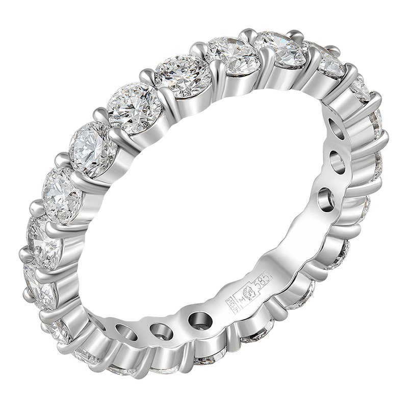 Кольцо с выращенными бриллиантами 2.214 ct