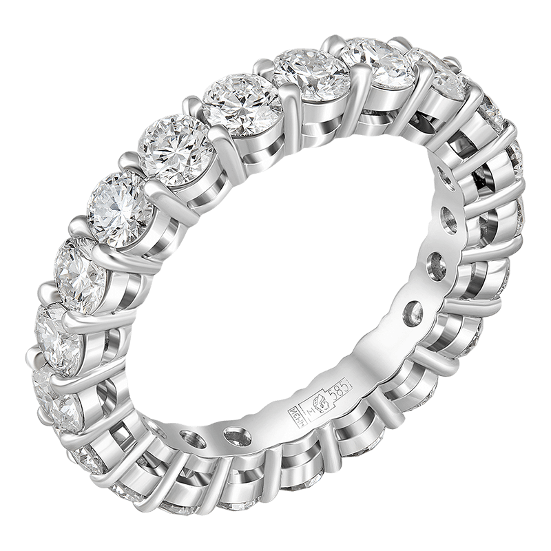 Кольцо с выращенными бриллиантами 2.294 ct