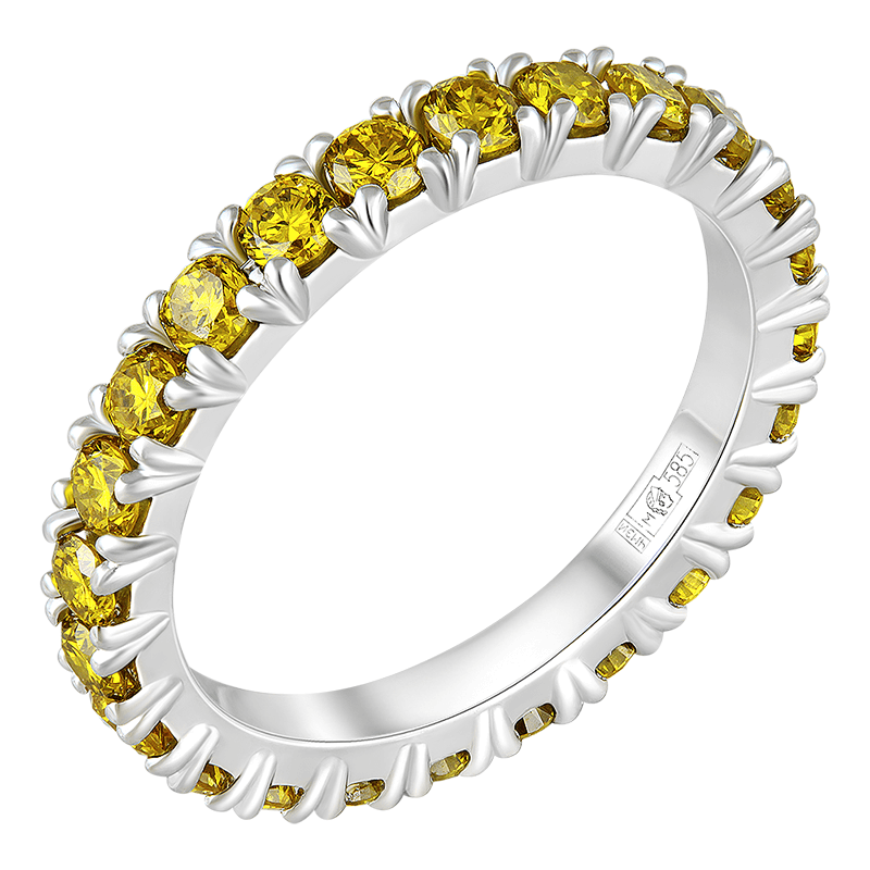Кольцо с выращенными бриллиантами 1.158 ct