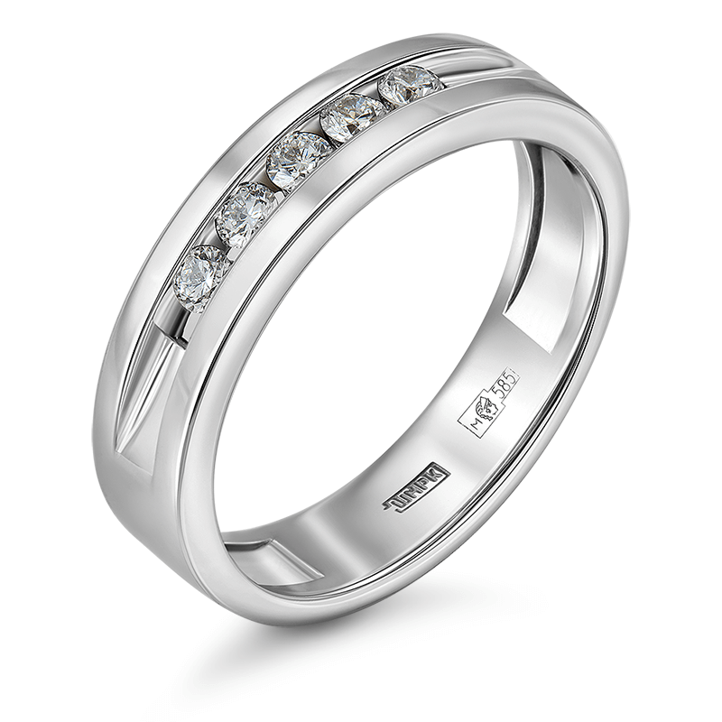 Кольцо с выращенными бриллиантами 0.162 ct
