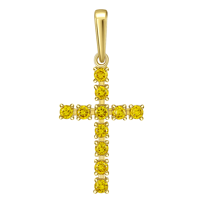 Крест с выращенными бриллиантами 0.644 ct