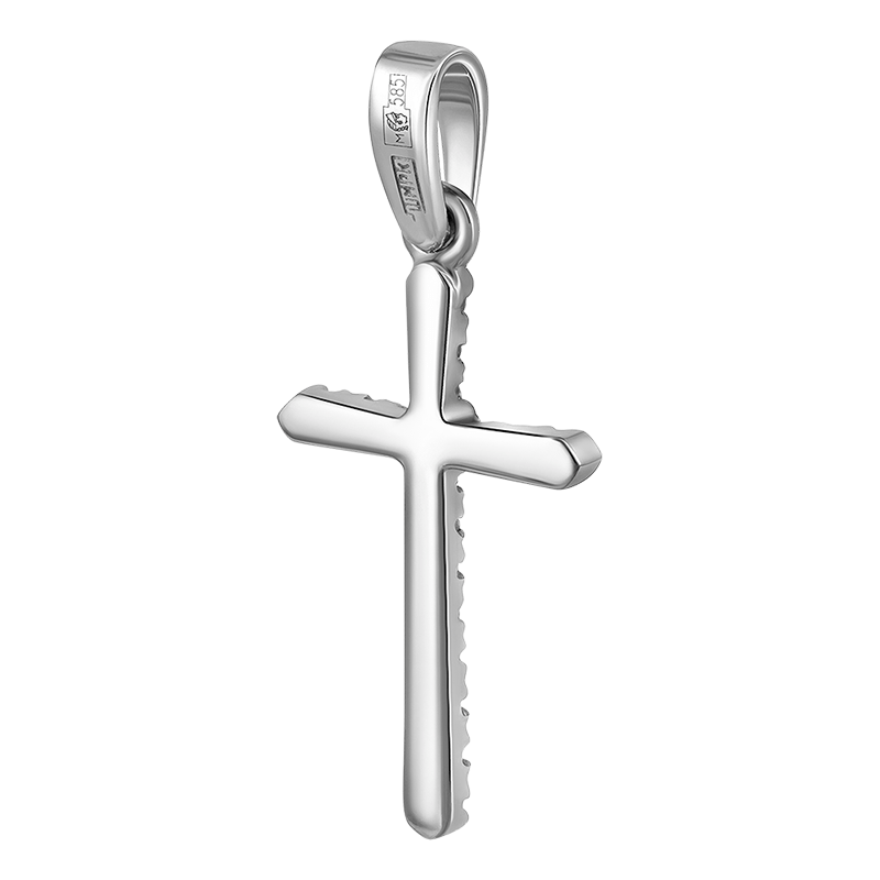 Крест с выращенными бриллиантами 0.147 ct | Фото 1
