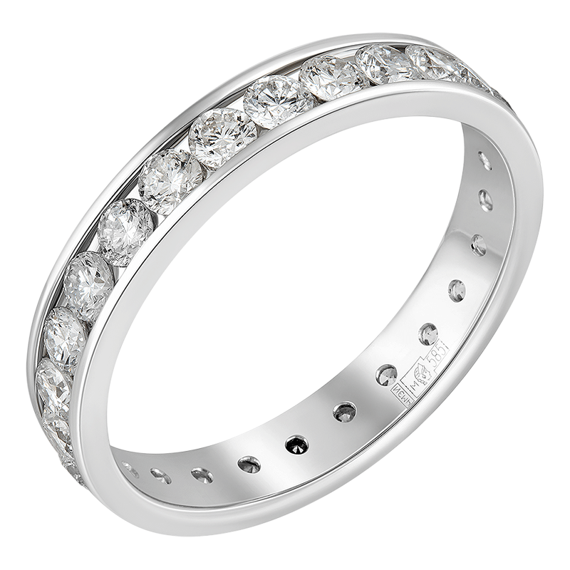 Кольцо с выращенными бриллиантами 1.049 ct