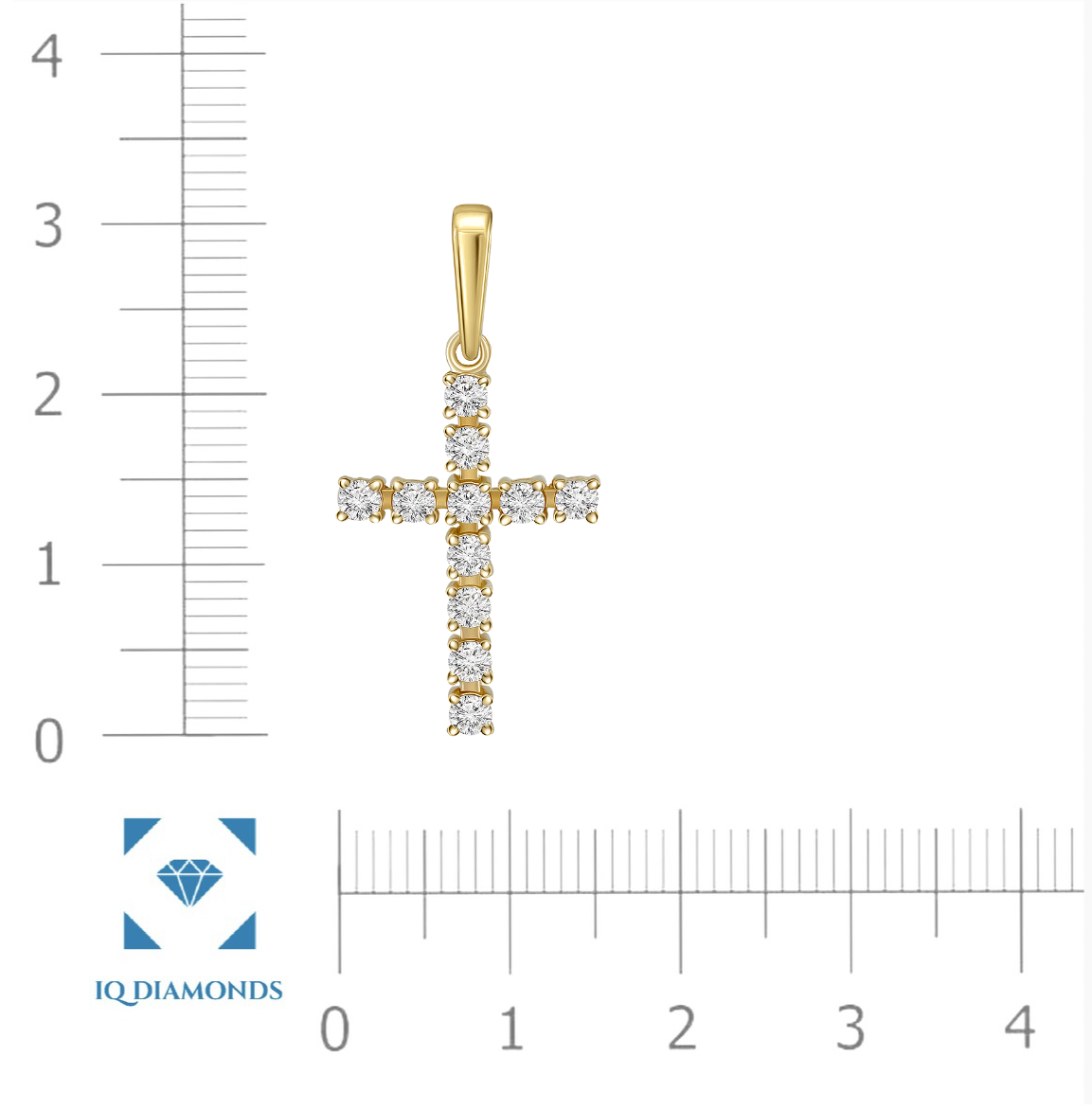 Крест с выращенными бриллиантами 0.597 ct | Фото 2