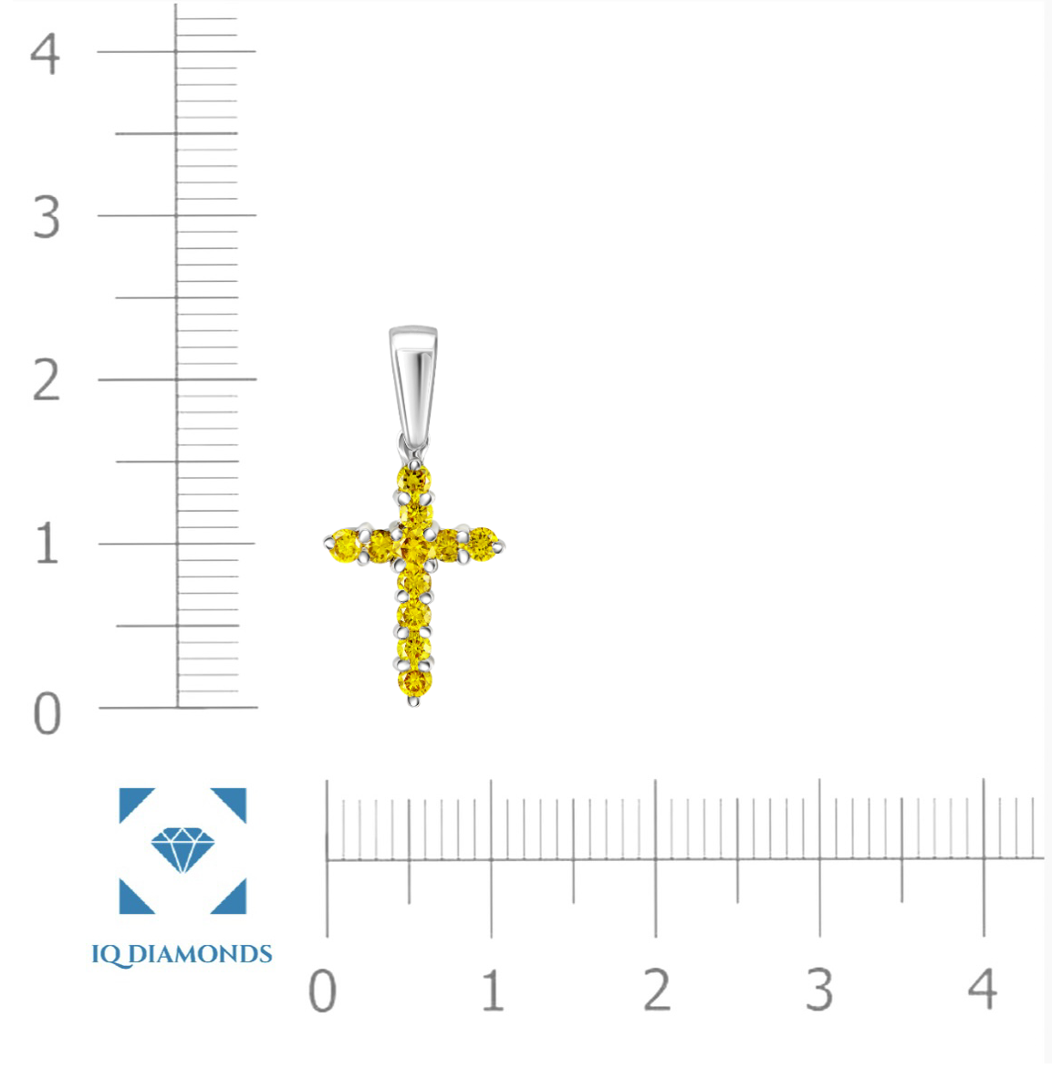 Крест с выращенными бриллиантами 0.431 ct | Фото 2