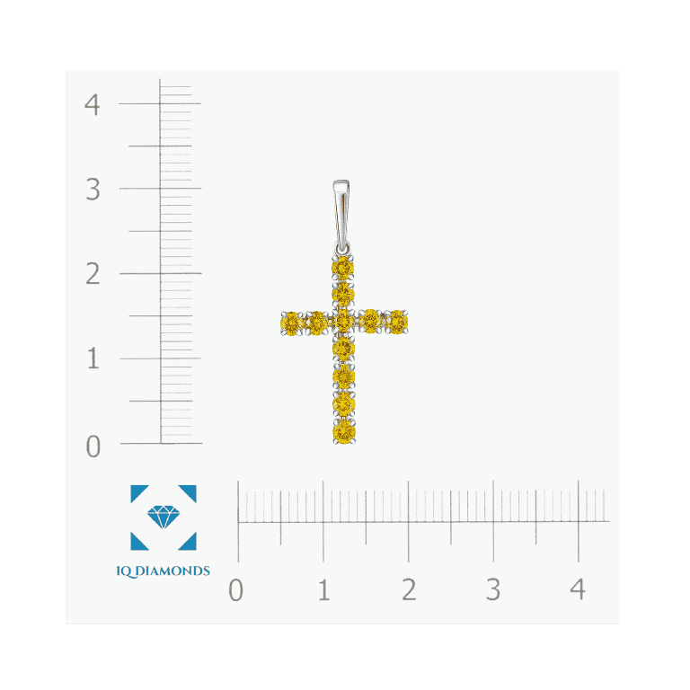 Крест с выращенными бриллиантами 0.674 ct | Фото 2