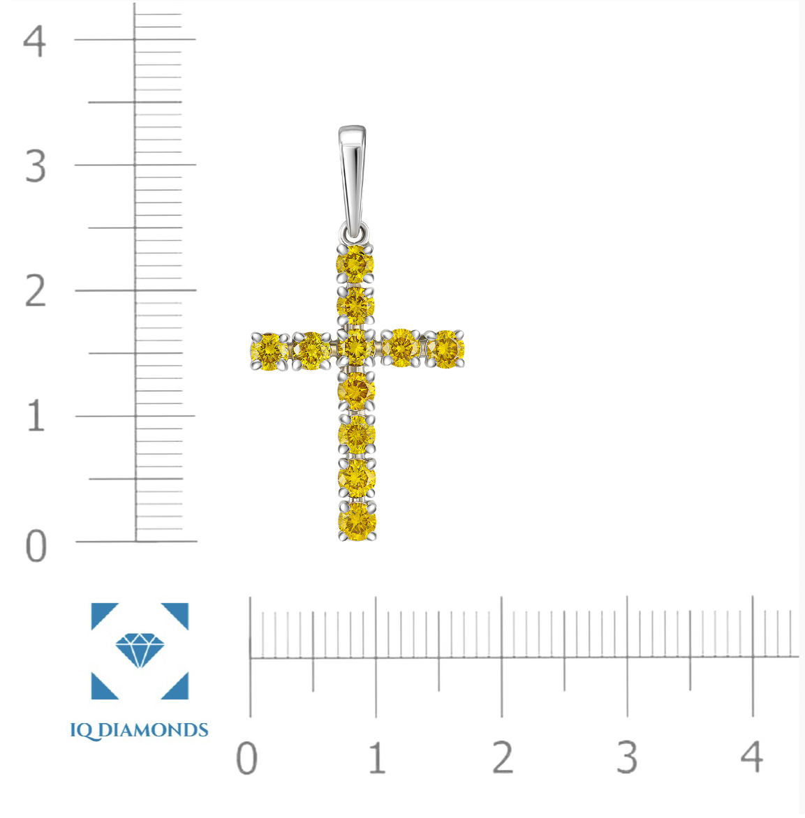 Крест с выращенными бриллиантами 1.223 ct | Фото 2