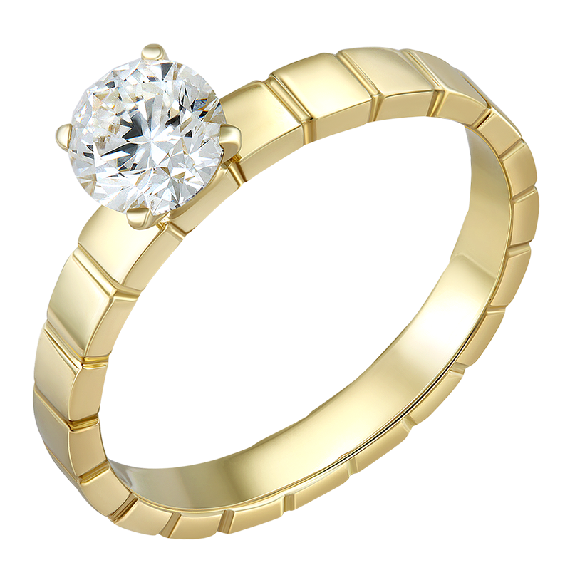 Кольцо с выращенным бриллиантом 0.450 ct