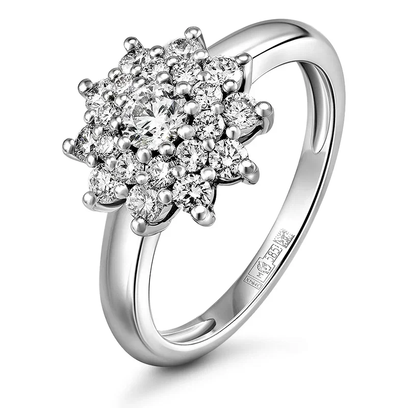 Кольцо с выращенным бриллиантом 0.821 ct