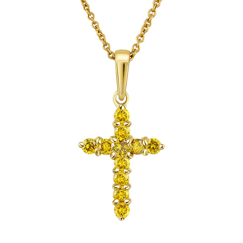 Крест с выращенными бриллиантами 0.355ct︱Diamond cross 0.355ct