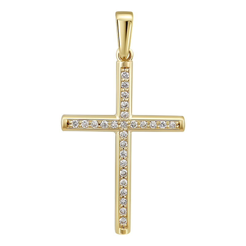 Крест с выращенными бриллиантами 0.260 ct︱Diamond cross 0.260 ct