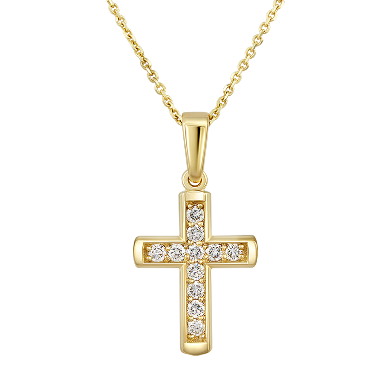 Крест с выращенными бриллиантами 0.280 ct︱Diamond cross 0.280 ct