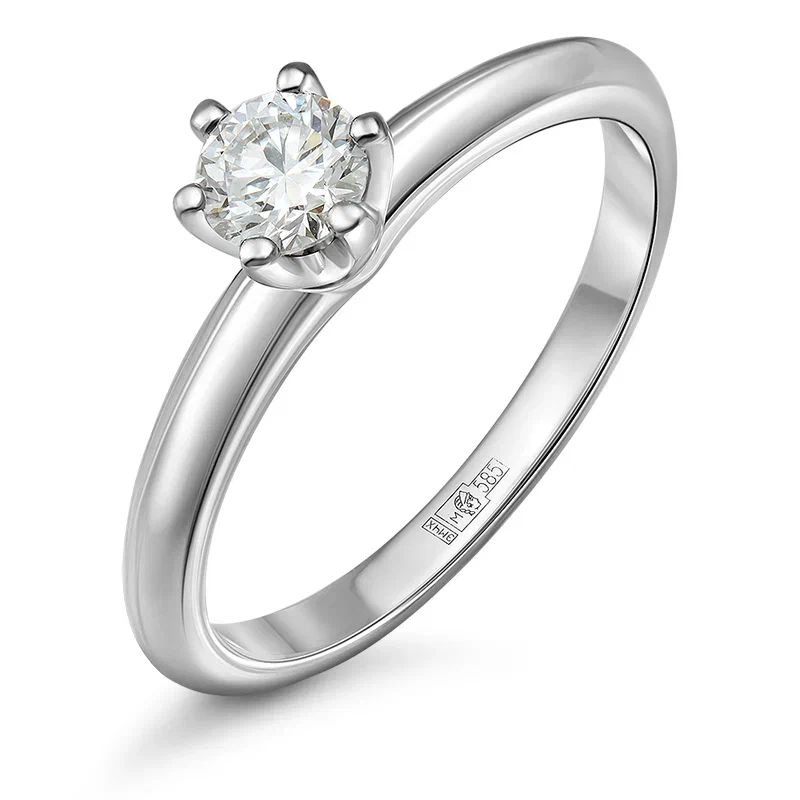 Кольцо с выращенным бриллиантом 0.301 ct