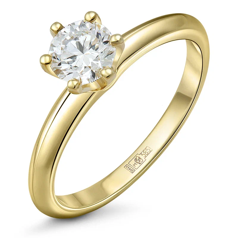Кольцо с выращенным бриллиантом 0.504 ct