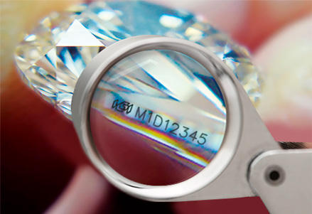 Данные сертификации на кромке бриллианта