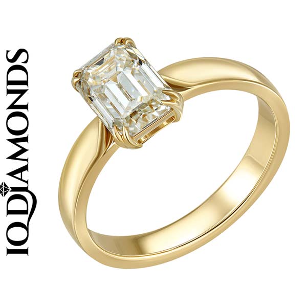 Обручальное кольцо IQ Diamonds из жёлтого золота, выращенным в лаборатории 1,14 карата, 222 697 р.